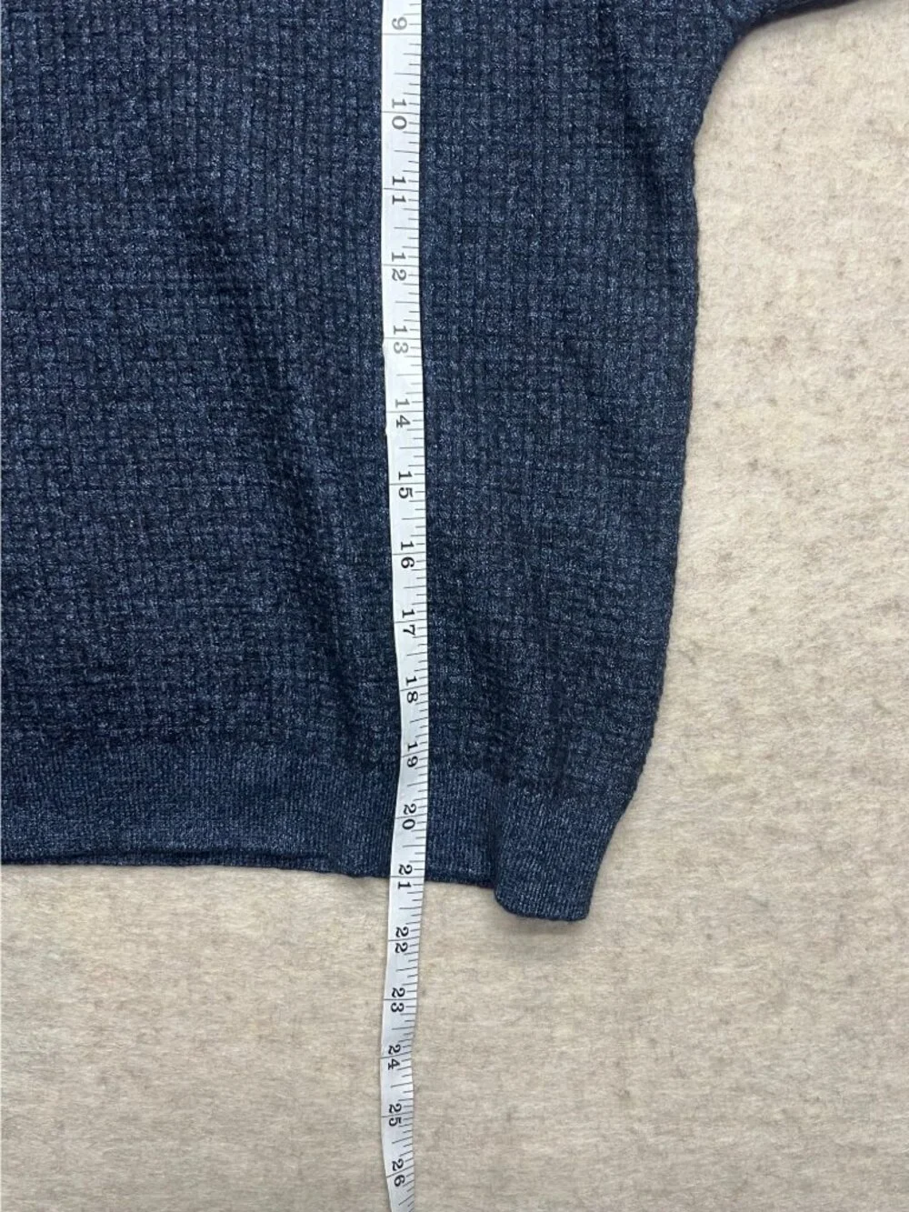 Vintage Pronto Uomo Blue Merino Wool Polo Sweater Solid Lightweight Medium Italy - Picture 8 of 10